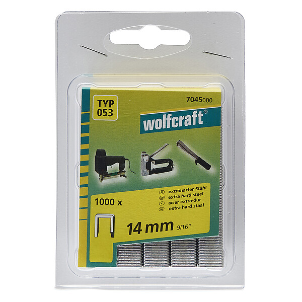 WOLFCRAFT - 1000 Agrafes av ptes en D type 053 14mm - large
