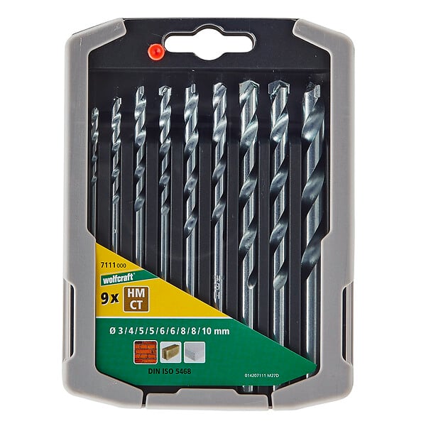 WOLFCRAFT - 1 Coffret M-9 Forets béton CT Ø3-10 - large
