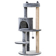 PAWHUT - Arbre à chats multi-équipements griffoirs grattoirs plateformes niche jeu boule suspendue Ø 48 x 104H cm gris - vignette