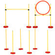 PAWHUT - Agility sport pour chiens équipement complet haies, slalom + sac de transport jaune - vignette