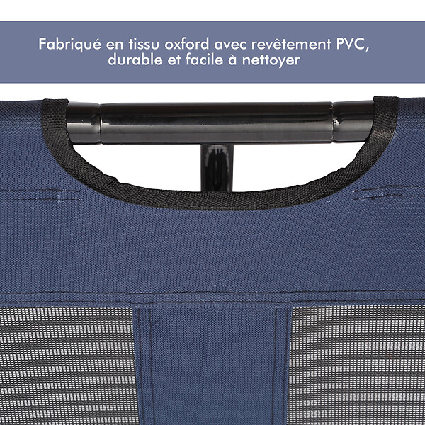 PAWHUT - Lit sur pieds XXL pour chien chat lit de camp animal lit surélevé tissu oxford textilène micro-perforé 92L x 76l x 18H cm bleu marine - large