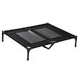 PAWHUT - Lit sur pieds pour chien chat lit de camp animal lit surélevé Oxford textilène micro-perforé dim. 92L x 76l x 18H cm noir - vignette