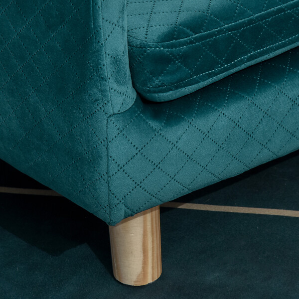PAWHUT - Canapé chien lit pour chien design scandinave coussin moelleux pieds bois massif dim. 64 x 45 x 36 cm velours bleu canard - large