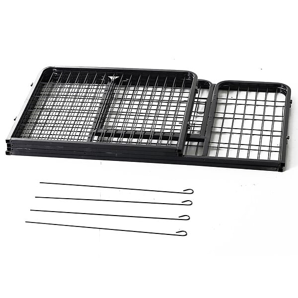 HOMCOM - Luxe parc enclos acier 125L x 80l x 70H cm 4 panneaux et 1 porte pour chiens noir - large
