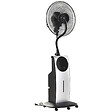 HOMCOM - HOMCOM Ventilateur brumisateur sur roulettes - oscillant silencieux 90 W avec télécommande - minuterie 3 modes 3 vitesses Ø 44,5 x 135H cm gris noir - vignette
