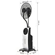 HOMCOM - HOMCOM Ventilateur brumisateur sur roulettes - oscillant silencieux 90 W avec télécommande - minuterie 3 modes 3 vitesses Ø 44,5 x 135H cm gris noir - vignette