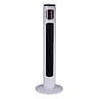 HOMCOM - Ventilateur colonne tour programmable oscillant silencieux 45 W avec télécommande écran affichage minuterie 3 modes 3 vitesses 32L x 32l x 96H cm blanc noir - vignette