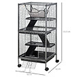 PAWHUT - PawHut Cage pour Petits Animaux Portable avec 2 Portes Hamac Métal PP 52 x 52 x 113,5 cm Gris - vignette