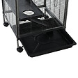 PAWHUT - PawHut Cage pour Petits Animaux Portable avec 2 Portes Hamac Métal PP 52 x 52 x 113,5 cm Gris - vignette