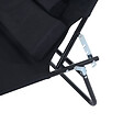 OUTSUNNY - Bain de soleil pliable transat inclinable 4 positions chaise longue de lecture 3 coussins fournis noir - vignette