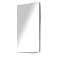 HOMCOM - Armoire miroir salle de bain armoire de toilette murale meuble d'angle 2 étagères dim. 30L x 18,4l x 60H cm acier inox. - vignette