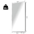 HOMCOM - Armoire miroir salle de bain armoire de toilette murale meuble d'angle 2 étagères dim. 30L x 18,4l x 60H cm acier inox. - vignette