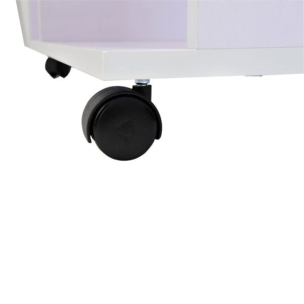 HOMCOM - Portant à vêtements penderie mobile avec roulettes 3 étagères latérales + grand espace penderie panneaux particules blanc - large