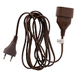 ZENITECH - Rallonge 5m - HO3VVH2F 2x0,75mm² 6A - marron - Zenitech - vignette