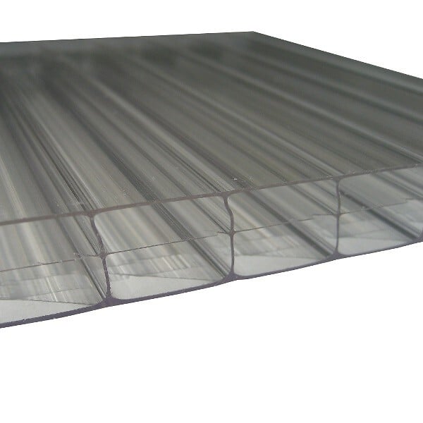 CARBOGLASS - Plaque polycarbonate alveolaire triple paroi clair - 4x0.98m 1.6cm - large