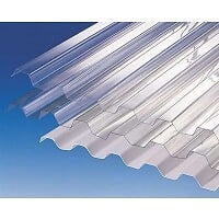 PEVEGLASS - Plaque PVC ondulé transparent onde greca 76-18 - 2x1,09m - large