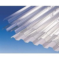 PEVEGLASS - Plaque PVC ondulé transparent onde greca 76-18 - 2,5x1,09m - large