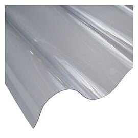 PEVEGLASS - Plaque ondulée PVC GO 177-51 - Cristal - 300x92cm - large