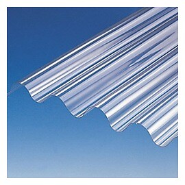 FIBROLUX - Plaque ondulée PVC 76/18 - Cristal - 200x90cm - large