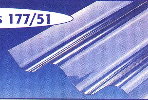 PEVELITE - Plaque ondulée PVC GO 177-51 cristal 200x92cm - large
