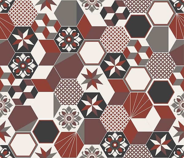 FEELINE - Crédence adhésive - Rouge gris - Alu - Exa - 70x40cm - large