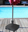 EDA - Pied de parasol carré - Béton - Gris anthracite - 30kg - vignette