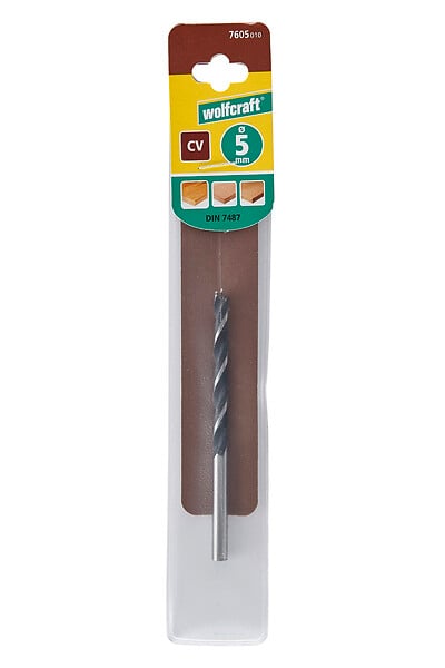 WOLFCRAFT - 1 Foret à bois cylindrique CV D5.0mm - large
