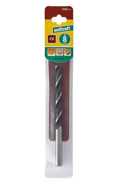WOLFCRAFT - 1 Foret à bois cylindrique CV D8.0mm - large