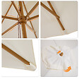 OUTSUNNY - Parasol droit rectangulaire bois polyester haute densité 2,95L x 2l x 2,55H m crème - vignette