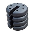 HOMCOM - Lot de 4 poids de lestage circulaire pour tonnelle barnum tente diamètre 20 cm épaisseur 4,5 cm polyéthylène noir - vignette