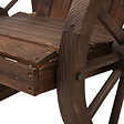 OUTSUNNY - Fauteuil de jardin Adirondack à bascule rocking chair style rustique chic accoudoirs roues charette bois sapin traité carbonisation - vignette