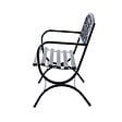 OUTSUNNY - Banc de jardin 3 places dim. 127 x 60 x 85 cm max 250 Kg acier fonte noir - vignette