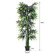 OUTSUNNY - Bambou artificiel XXL 1,80H m 1105 feuilles denses réalistes pot inclus noir vert - vignette