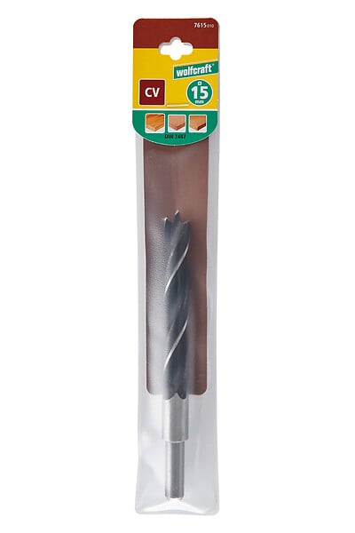 WOLFCRAFT - 1 Foret à bois cylindrique CV D15.0mm - large