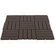 OUTSUNNY - Caillebotis - dalles terrasse - lot de  9 - emboîtables, installation très simple - petits carreaux composite plastique imitation bois chocolat - vignette