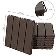 OUTSUNNY - Caillebotis - dalles terrasse - lot de  9 - emboîtables, installation très simple - petits carreaux composite plastique imitation bois chocolat - vignette