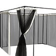 OUTSUNNY - Moustiquaires pour tonnelle barnum pavillon de jardin 3 x 4 m - lot de 4 moustiquaires zippées + crochets d'attaches - polyester nylon - vignette