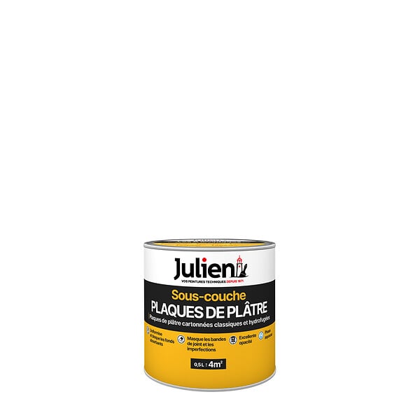 JULIEN - Sous-couche Plaques de plâtre cartonnees MAT Blanc 2.5L - large