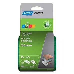 NORTON - Rouleau abrasif auto-agrippant 93x5m Grain 80 - large