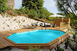 SUNBAY - Piscine bois ovale LOONEOS 2 - 6,20m x 3,95m x H. 1,36m - vignette