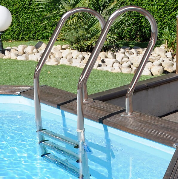 SUNBAY - Piscine bois ovale LOONEOS 2 - 6,20m x 3,95m x H. 1,36m - large