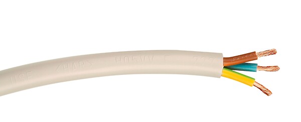 NEXANS - Câble electrique H05VV-F 3x1mm2 - Blanc Vendu au metre - large