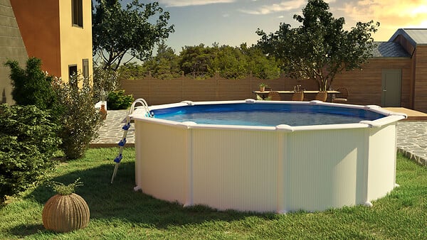 GRE - Piscine acier ronde -  Filtration sable - 570x122cm - large