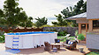 GRE - Piscine en acier - Ovale - L527xH122xP327cm - vignette