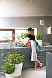 DEROMA - Vaso Save R Bianco à réserve d'eau 48cm - vignette