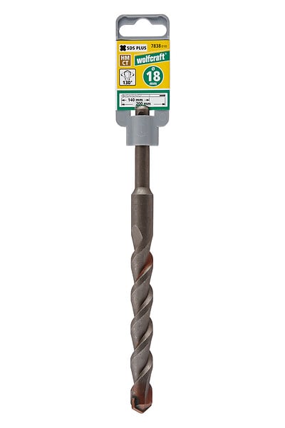 WOLFCRAFT - 1 Foret pour perforateur SDS+ D18.0x200mm - large