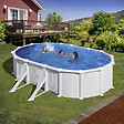 GRE - Piscine ovale avec filtration sable - Acier - 5.27x3.27xH1.32m - vignette