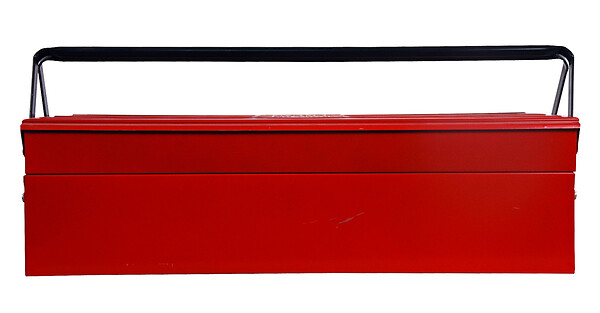 P.HENRY - Boite à outils dépliante 3 compartiments - Acier rouge - large