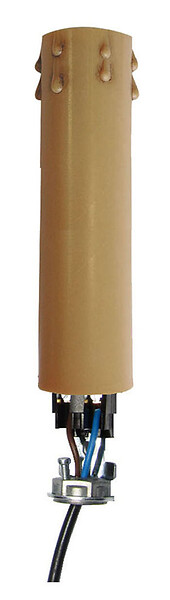 TIBELEC - Bougie D 24MM support E14 10 1 hauteur 8CM cire TIBELEC - large