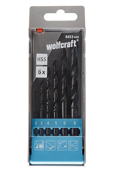 WOLFCRAFT - 1 Coffret S-6 forets métaL-HSS D2-8mm - large